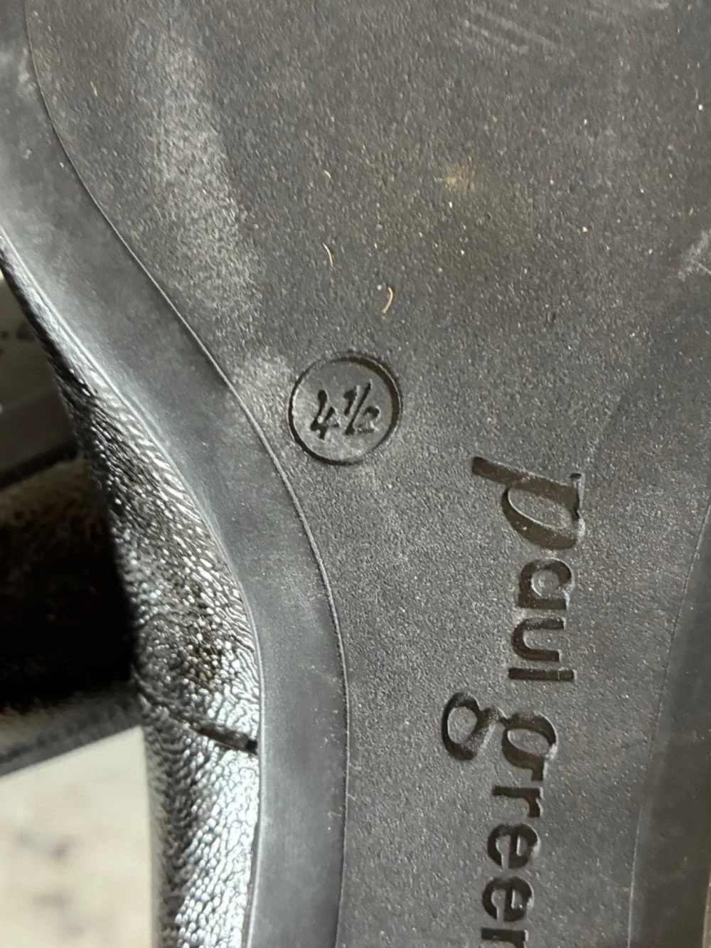 Paul Green black patent ballerina flats